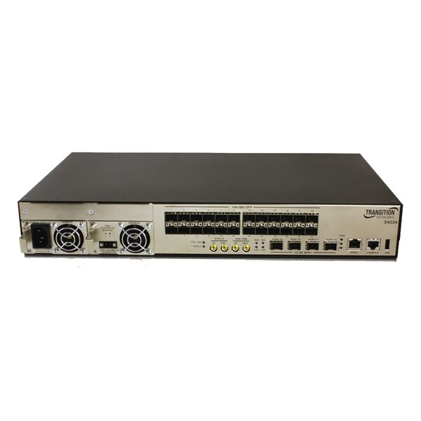 Transition Networks (24) 100/1000MBPS SFP PORTS, WITH (4) 10G SFP+